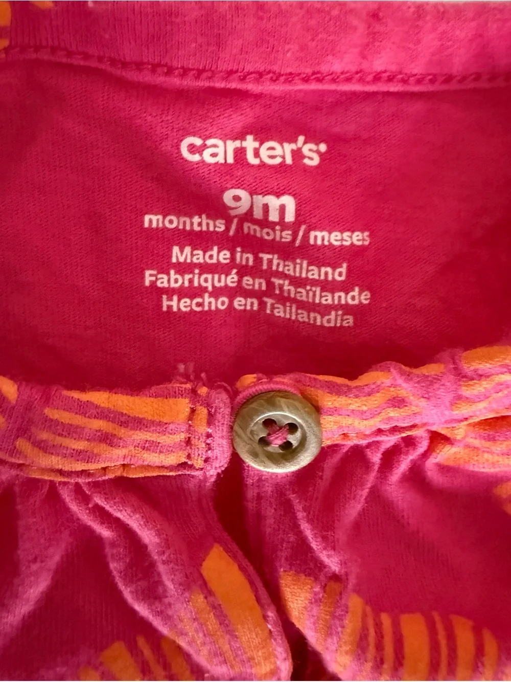 Carter's Pink and Orange Floral Short Sleeve Top & Shorts Set
